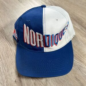 Vintage Quebec Nordiques Hat Snapback NHL Hockey First‎ Pick Blue White Cap